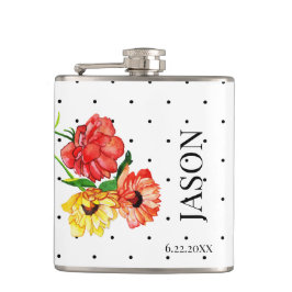 Marskalkar för Polka Dot- och Red Gult Blommigt Fickplunta