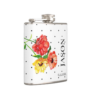 Marskalkar för Polka Dot- och Red Gult Blommigt Fickplunta