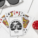 Marskalkar från Beach Handflatan Träd Bachelor Par Casinokort<br><div class="desc">Coola svart handflatan träd på en snyggt anpassningsbar som kandiderar eller marskalkar som spelar kort. Anpassa den här coolan till destinationsbröllopet. De är perfekt för hela brudens sida att ta med sig en semester på en ö eller en maid of honor eller en bäste man.</div>