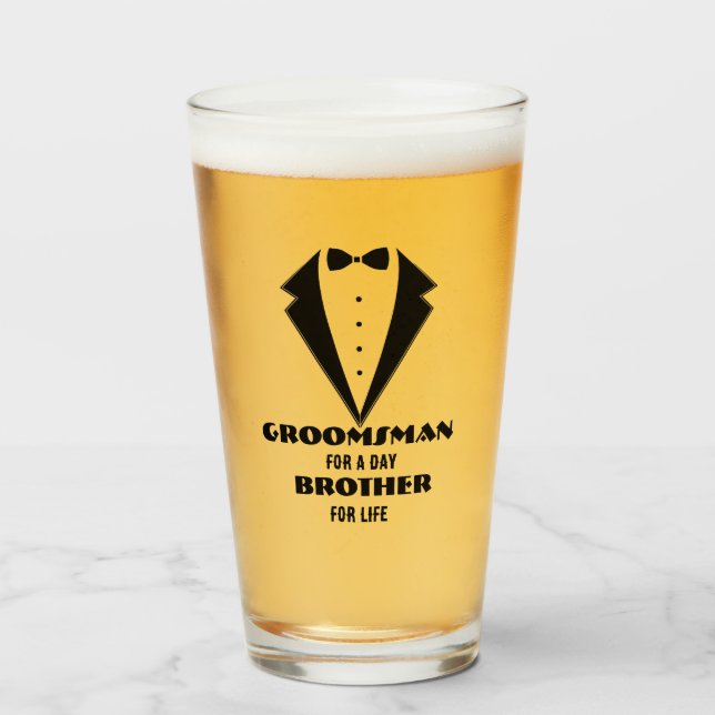 Marskalkar Frieri glas, groomsman i en dag Glaskopp (Framsida fylld)