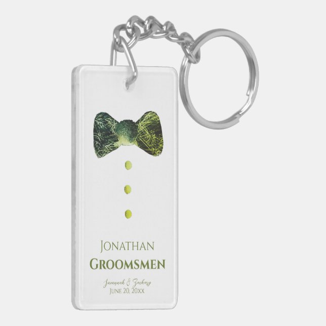 Marskalkar Funny emerald grönt Tie bröllop (Vänster Baksida)