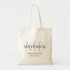 Marskalkar Gäller Modern Elegant Monogram Initiale Tygkasse