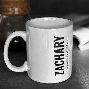 Marskalkar ger Masculine Bröllopsfest Best Man Kaffemugg