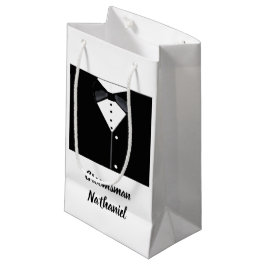 Marskalkar Personlig Svart Tuxedo Small Gift-fack