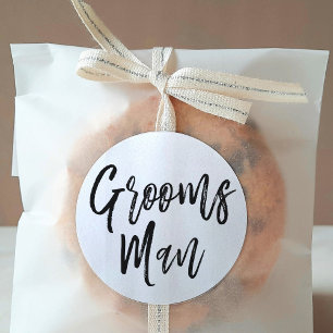 Marskalkar Script Stil Bröllop Runt Klistermärke