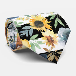 Marskalkarna Blommor Bröllop i Svarta Rand Slips