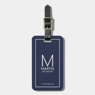 Marskalkarna Personlig Monogram och Namn Bagagebricka