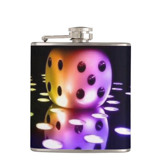 Marskalkarnas gåva till Casino Gambling Dice Flask Fickplunta (Framsidan)