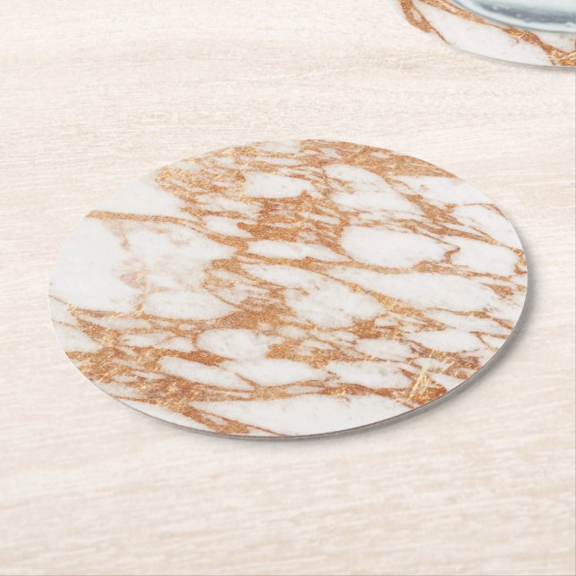 Marskalsten ro guld underlägg papper rund (Vinklad)