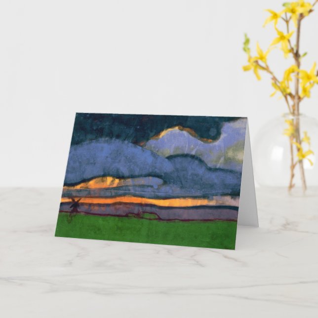 Marsklandskap med en kvarn | Emil Nolde | Kort (Gul blomma)