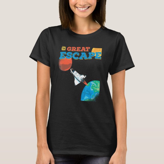 Marslandung Mars Rover Robot Space Vehicle Great E T Shirt (Framsida)