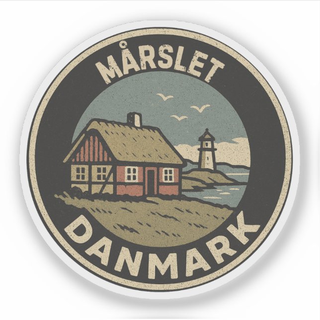 Mårslet, Danmark Danmark  Klistermärken (Framsida)