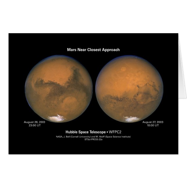 MarsNearClosestApproach-2003-22a Hälsningskort (Framsidan Horizontal)