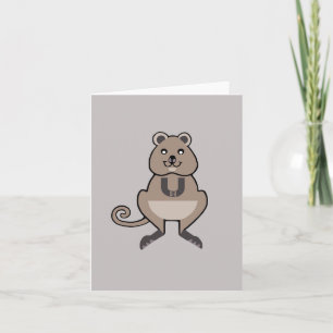 Marsupial-Cute QUOKKA - Djurgrafik med fara Kort