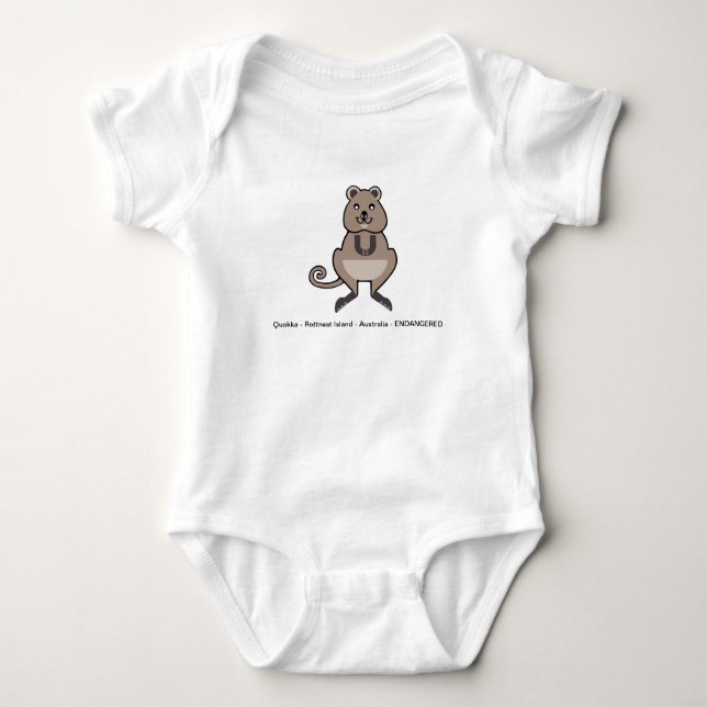 Marsupial - Lycklig QUOKKA - utrotningshotat djur  T Shirt (Framsida)