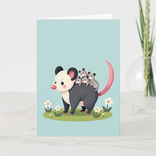 Marsupial Mors Dag Konstkort Kort (Framsida)