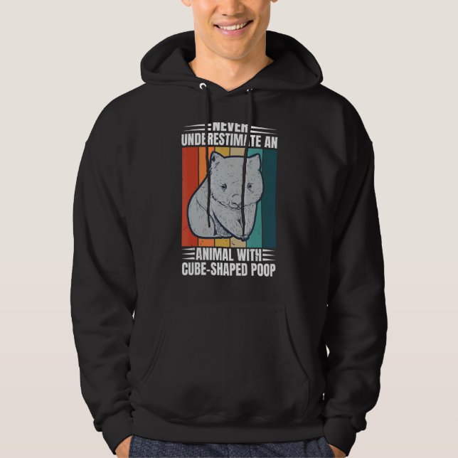 Marsupial Wombat till en Wombat Nerd Hoodie (Framsida)