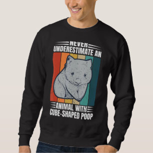 Marsupial Wombat till en Wombat Nerd Lång Ärmad Tröja