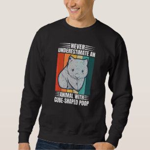 Marsupial Wombat till en Wombat Nerd Lång Ärmad Tröja