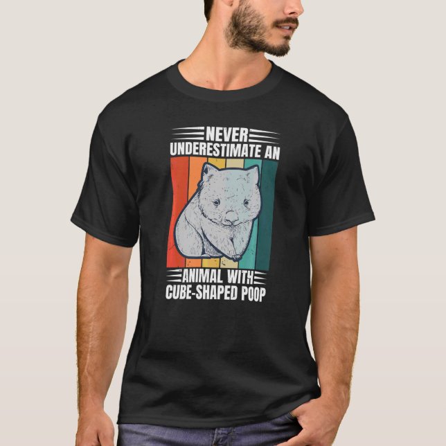 Marsupial Wombat till en Wombat Nerd T Shirt (Framsida)