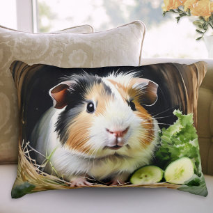Marsvin Cavy Sällskapsdjur Vattenfärg Prydnadskudde