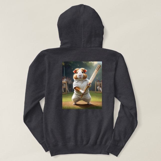 Marsvin cricketspelare: Klädd i vitt,  T Shirt (Design baksida)