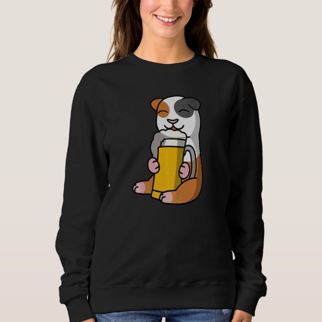 Marsvin Dricker Öl Husdjur   T Shirt (Framsida)