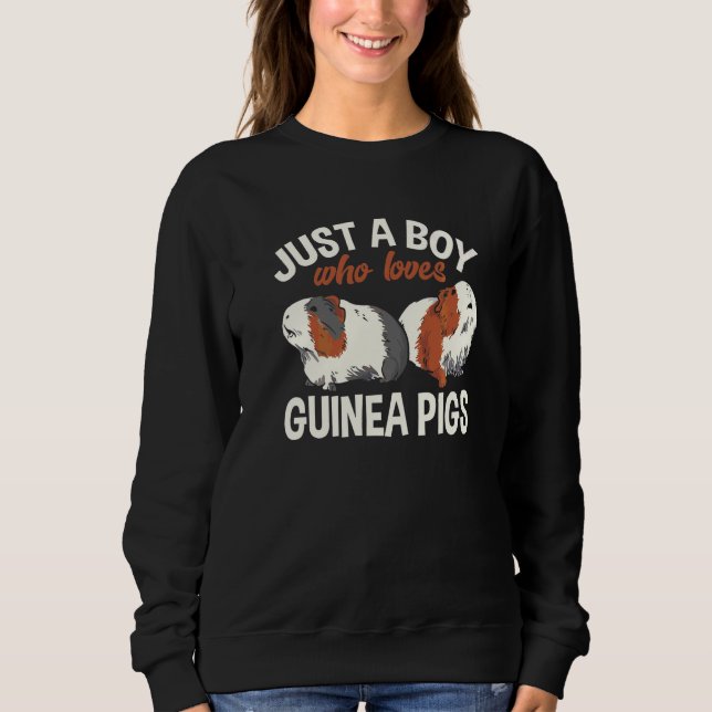 Marsvin Fluffiga Potatis Bara En Pojke Som Älskar  T Shirt (Framsida)