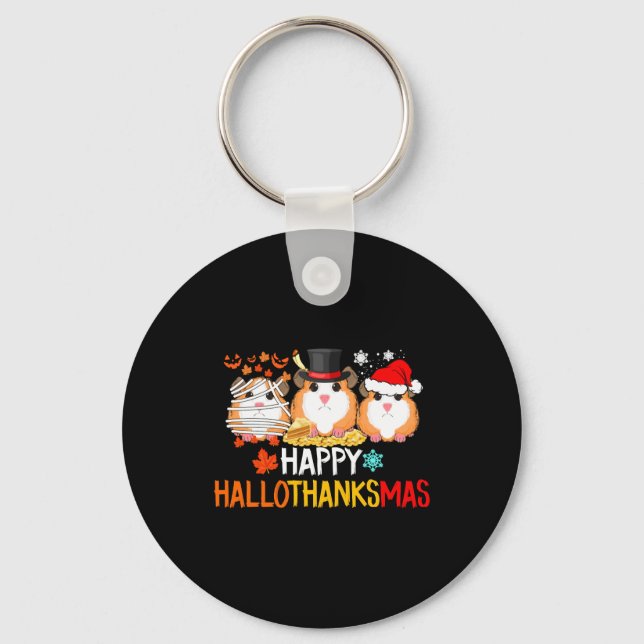 Marsvin Halloween Thanksgiving Christmas Nyckelring (Framsida)