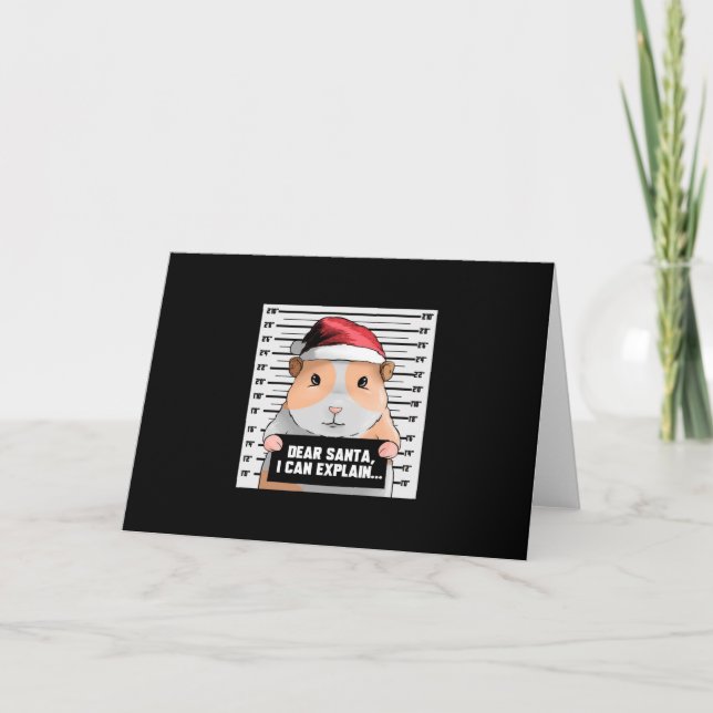 Marsvin Jul Cavy|Kära Tomte Jag Kan Förklara Kort (Framsida)
