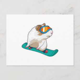 Marsvin Snowboard Snowboard Vykort