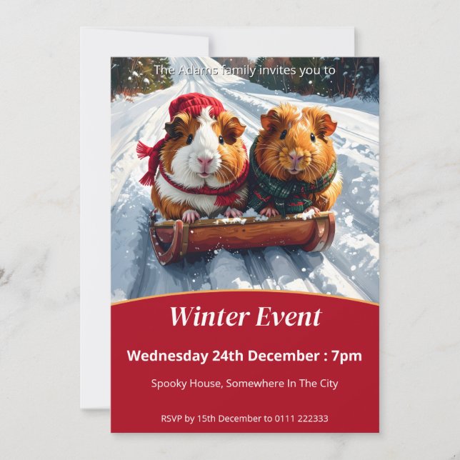 Marsvin Vinterfest Inbjudningar (Framsida)