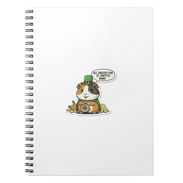 Marsvinet Snackstöld St.Patrick's Day Anteckningsbok (Framsidan)