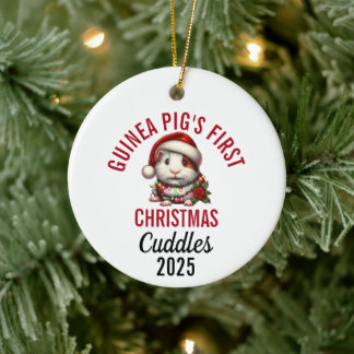 Marsvinets första jul 2025 julgransprydnad keramik