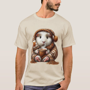 Marsvinets Lycka: Att Chilla med en Kopp Kaffe T Shirt