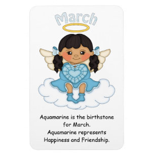 Mart Birthstone Angel Black Premium Magnet