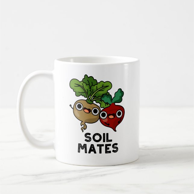 Mart Mates Funny Beet Root Pun Kaffemugg (Vänster)
