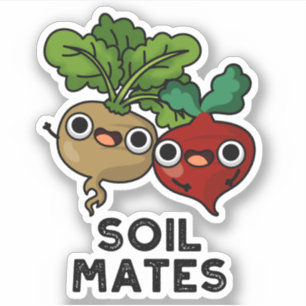 Mart Mates Funny Beet Root Pun Klistermärken