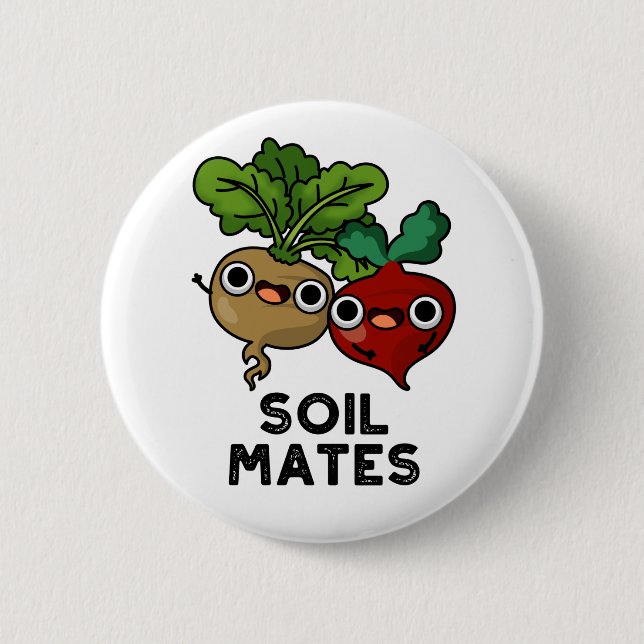 Mart Mates Funny Beet Root Pun Knapp (Framsida)
