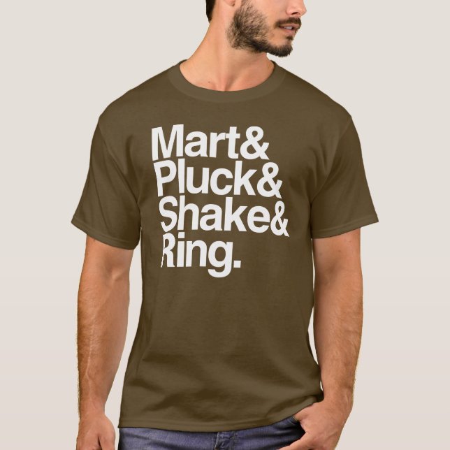 Mart&Pluck&Shake&Ring. (mörk) T Shirt (Framsida)