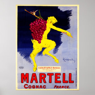 MARTELL COGNAC Frankrike Art Deco Leonetto Cappiel Poster