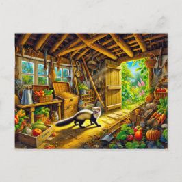 Marten Utforska den gamla formen Vykort