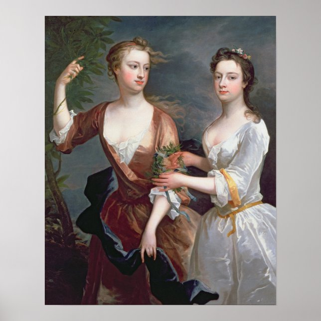 Martha and Teresa Blount, 1716 Poster (Framsidan)