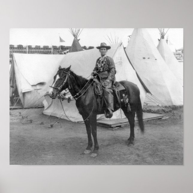 Martha Canary "Calamity Jane" på Horseback Poster (Framsidan)