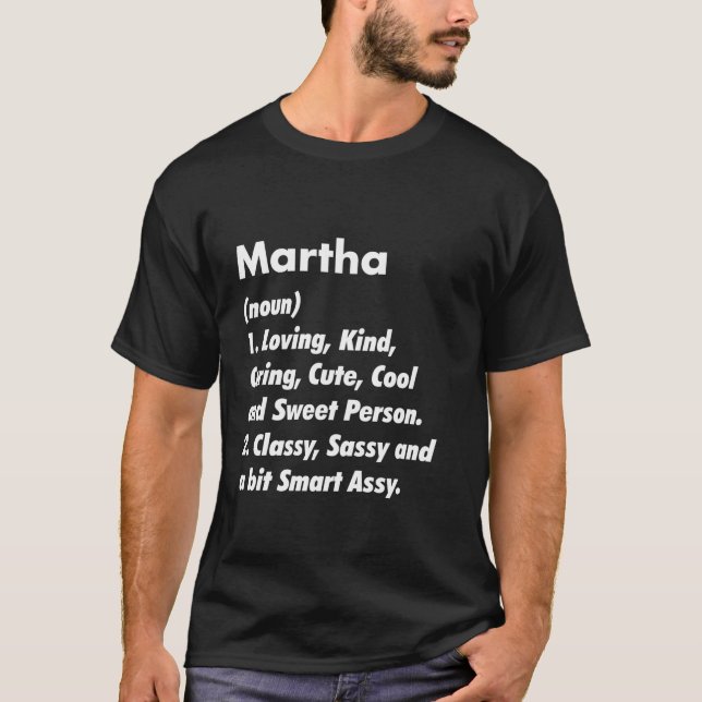 Martha Definition Personlig Funny Birthday Gift T Shirt (Framsida)