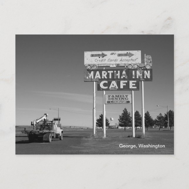 Martha Gästgivargård George, Washington Vykort (Framsida)