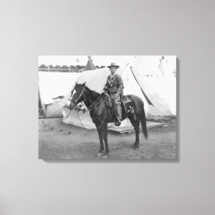 Martha kanariefågel "Calamity Jane" på hästrygg Canvastryck