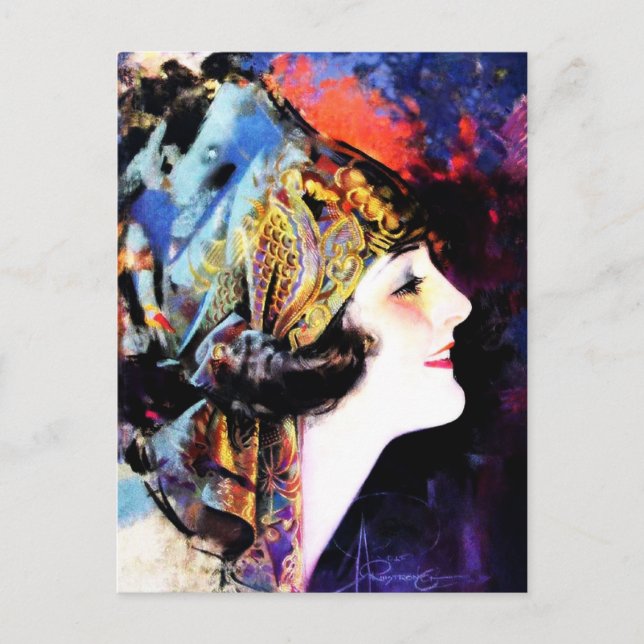 Martha Mansfield, en tyst filmlegend Vykort (Framsida)