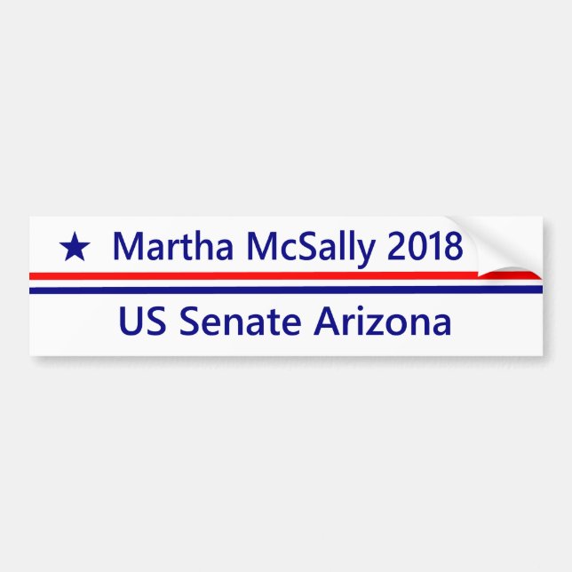Martha McSally Senat 2018 Arizona Bildäckslapp Bildekal (Framsidan)