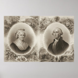 Martha och George Washington 1876 Poster